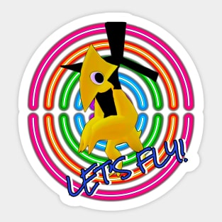 Let’s Fly! - Yellow - Rainbow Friends Sticker